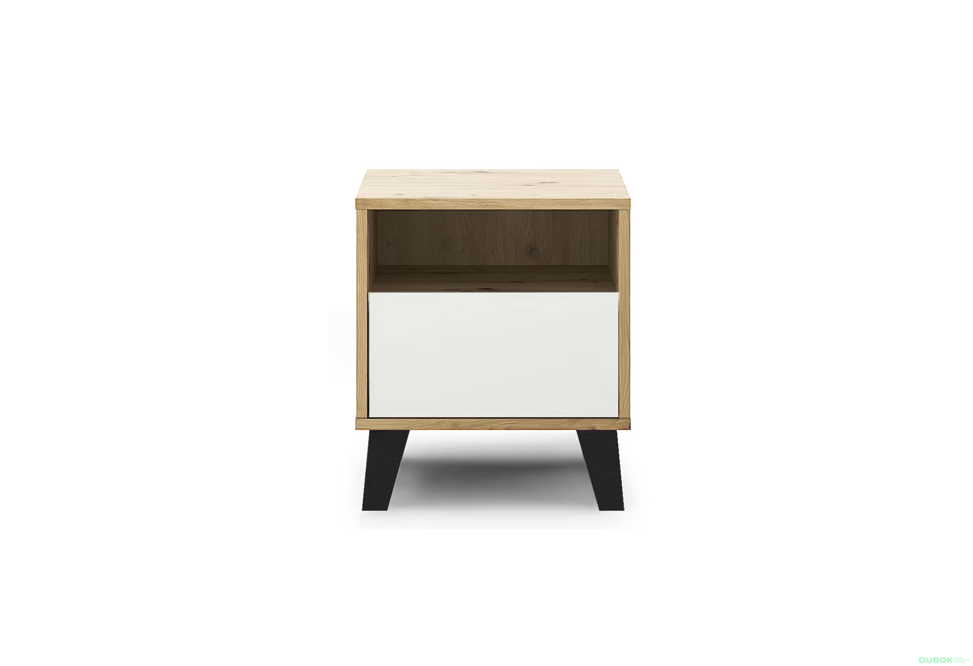 Fotografia 1 - Nočný stolík Borg 1s dub artisan / biely