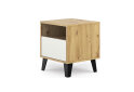 Fotografia 3 - Nočný stolík Borg 1s dub artisan / biely