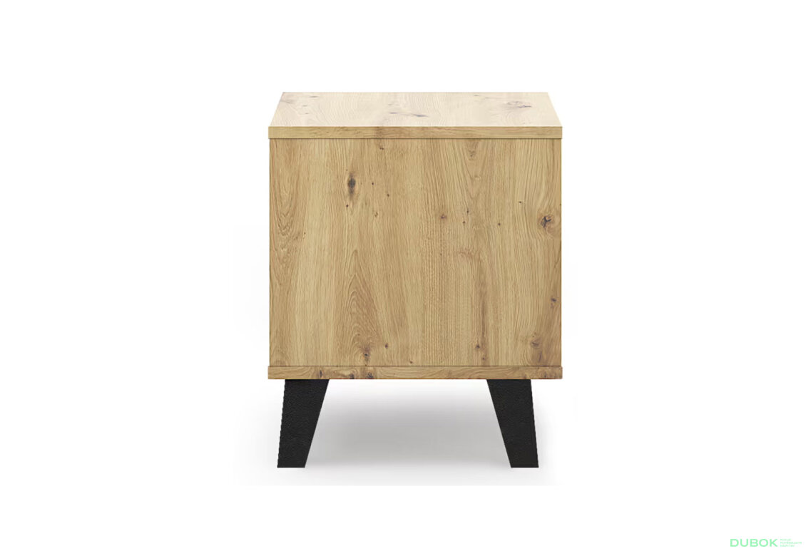 Fotografia 5 - Nočný stolík Borg 1s dub artisan / biely