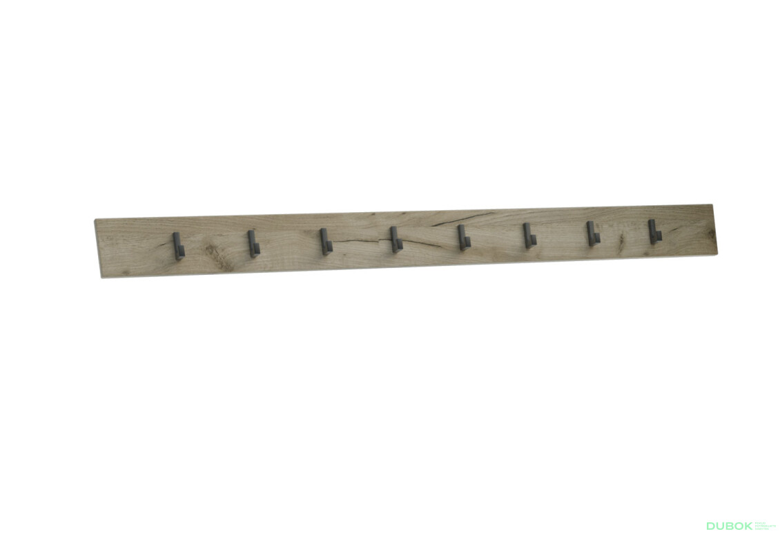 Vešiak Sara 120 cm Dub kraft sivý