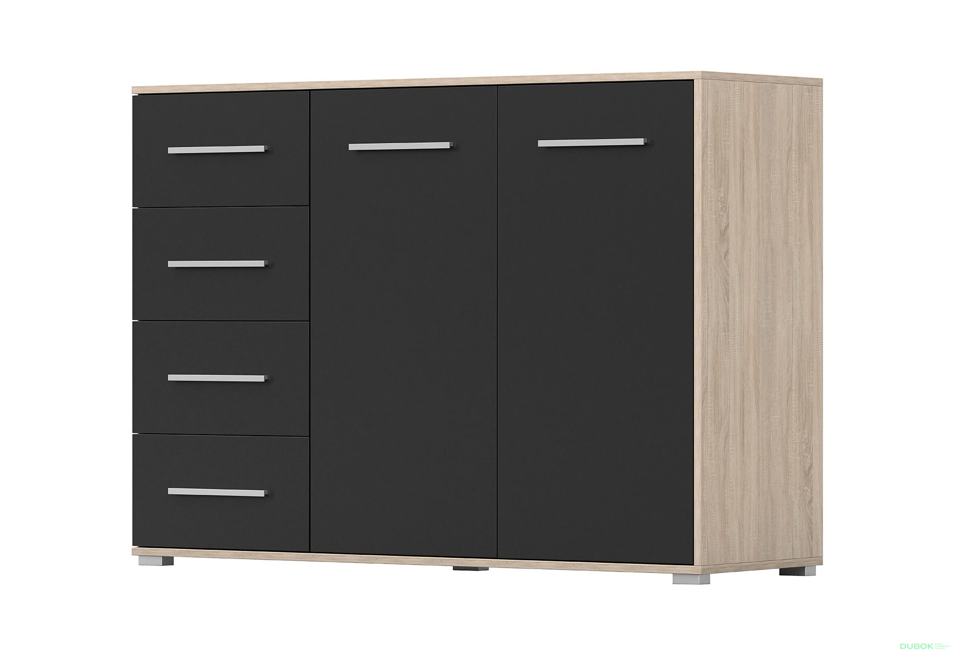 Fotografia 1 - Komoda Frida 01 135 2D4S dub sonoma / čierny