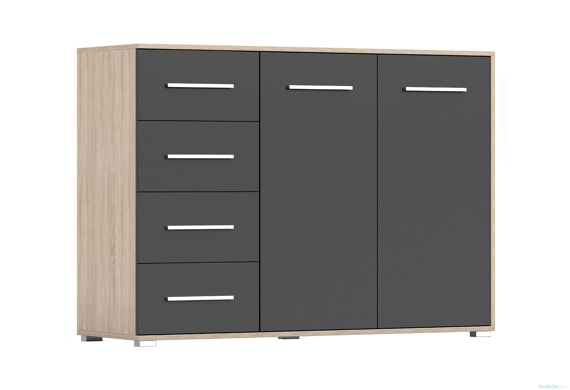 Fotografia 5 - Komoda Frida 01 135 2D4S dub sonoma / čierny