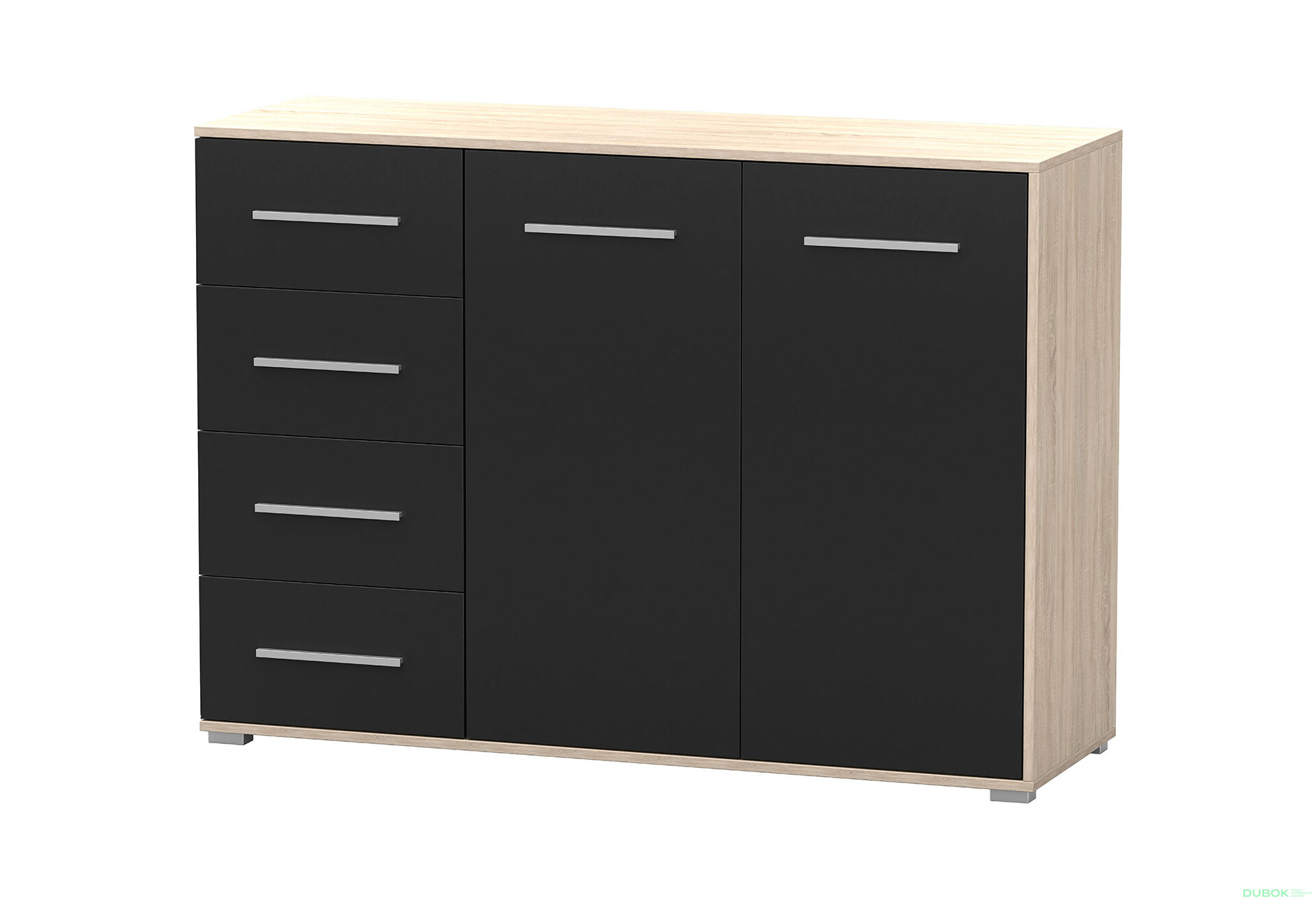 Fotografia 2 - Komoda Frida 01 135 2D4S dub sonoma / čierny