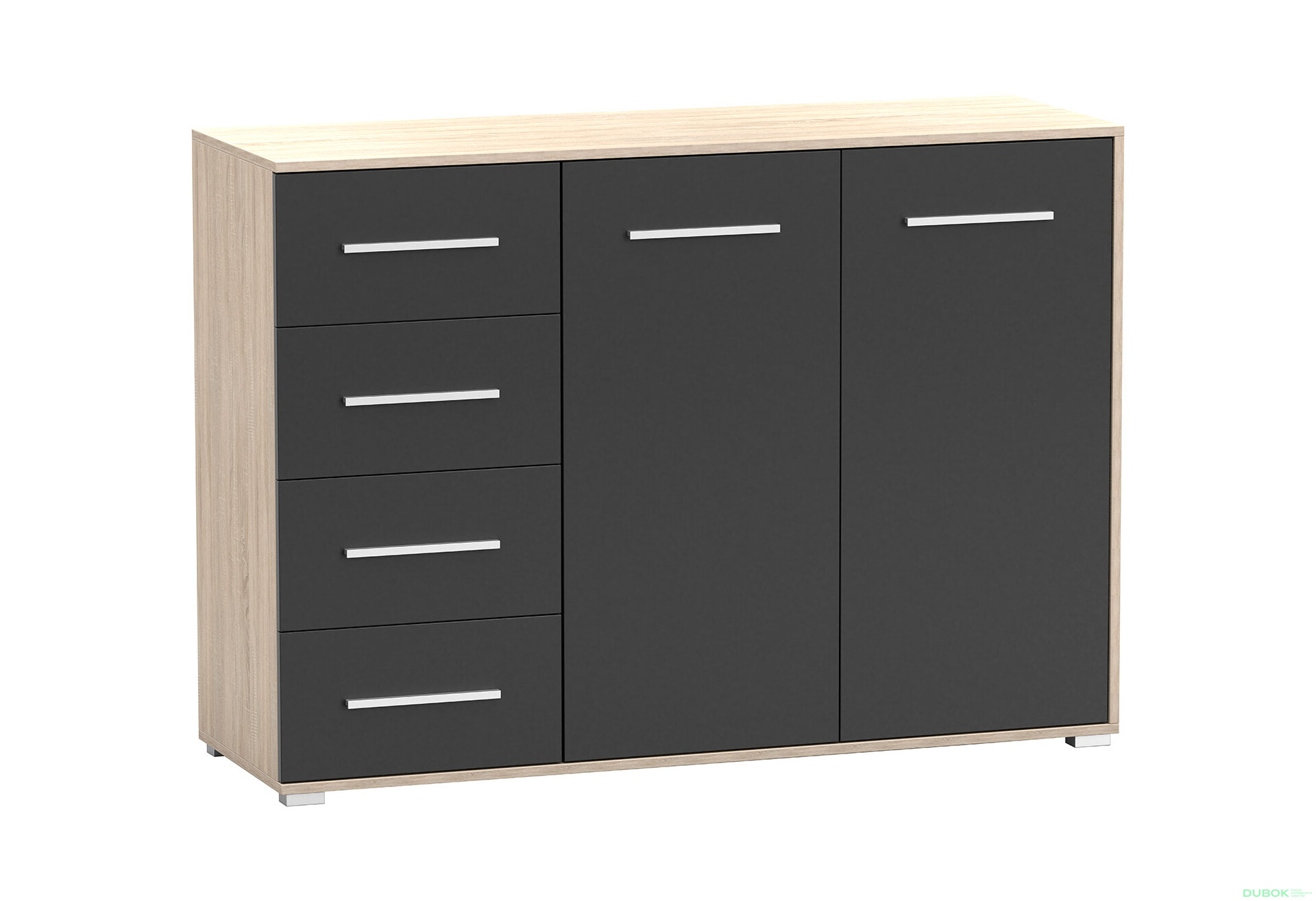 Fotografia 4 - Komoda Frida 01 135 2D4S dub sonoma / čierny