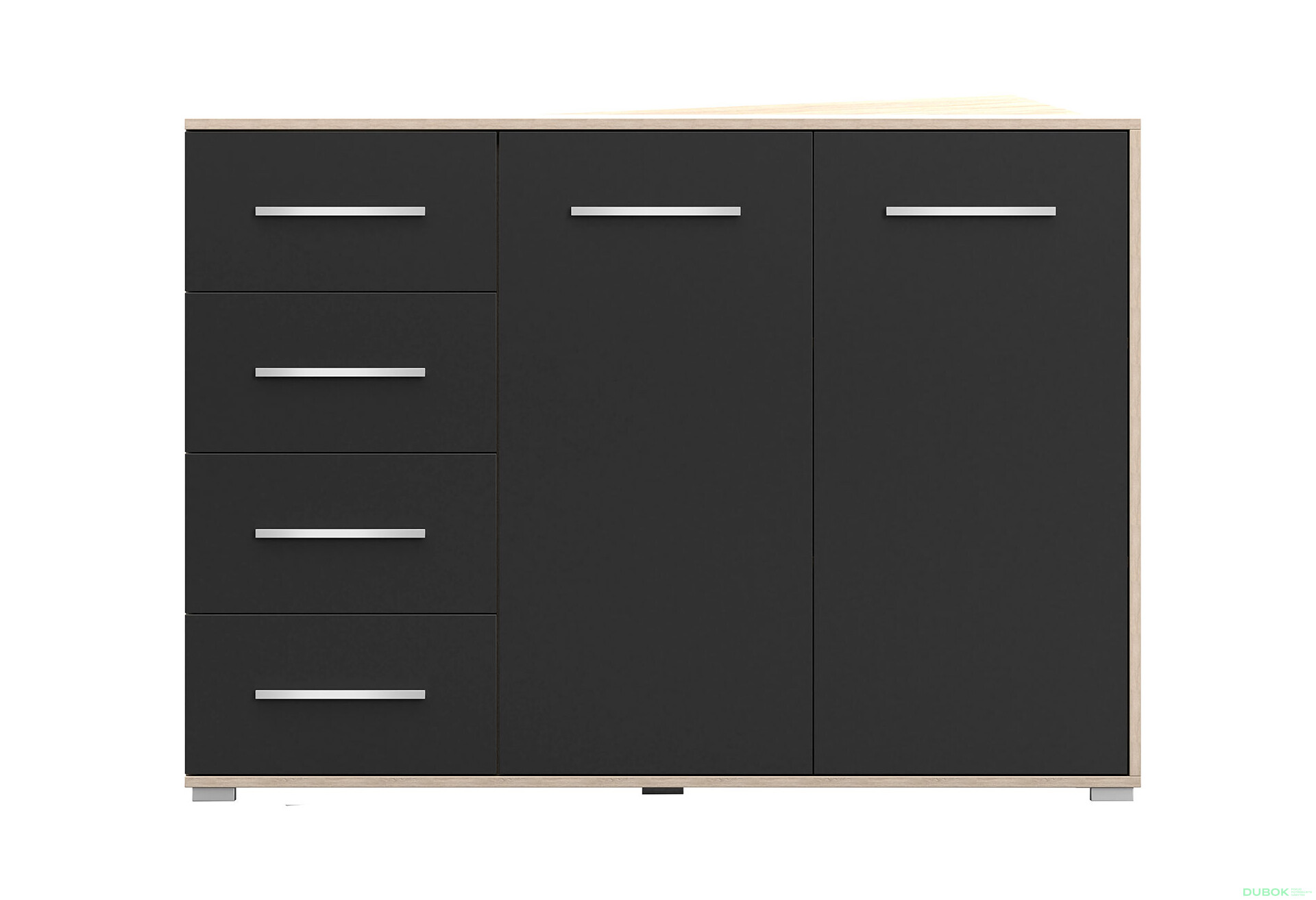 Fotografia 3 - Komoda Frida 01 135 2D4S dub sonoma / čierny