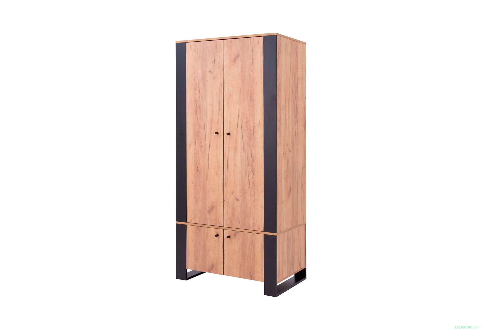 Fotografia 1 - Skriňa štvordverová Wood 90x195x55 cm Dub craft zlatý