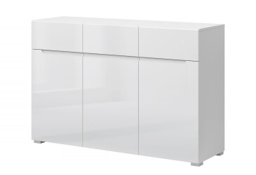Komoda 3d3s biely lesk Yolk