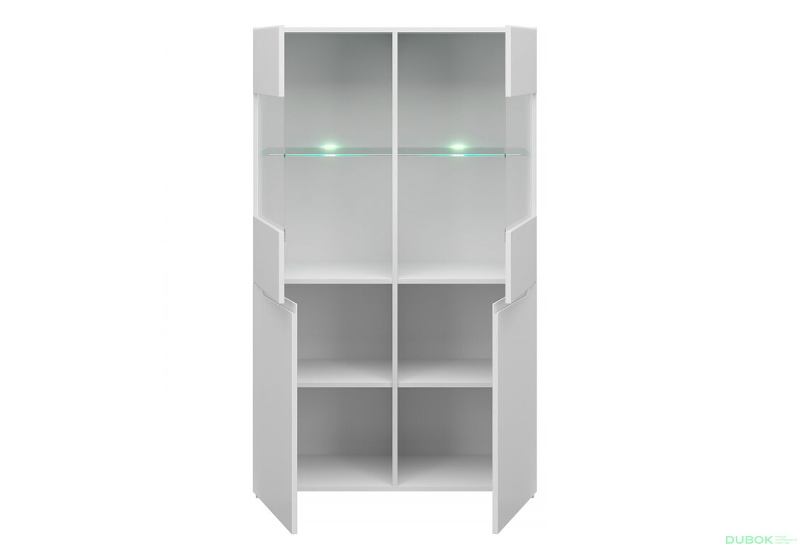 Vitrína 2d2w biely lesk Yolk - Fotografia 3 Fotografia 3 - Vitrína 2d2w biely lesk Yolk