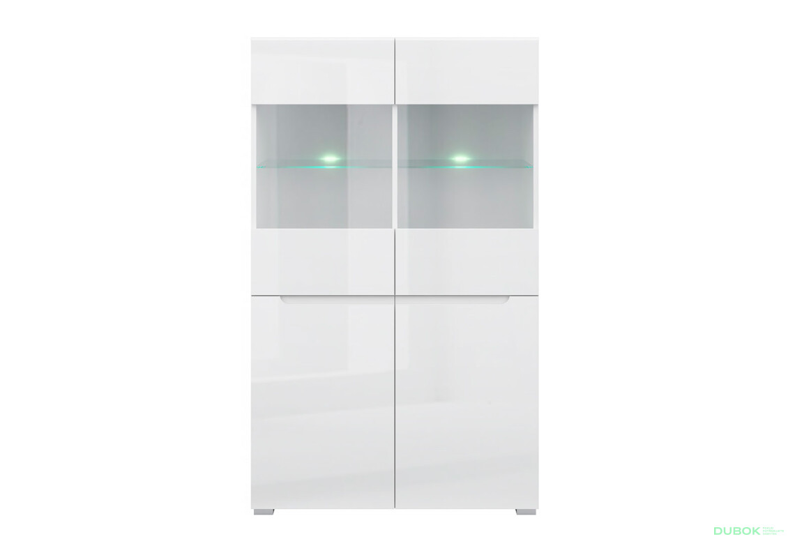 Vitrína 2d2w biely lesk Yolk - Fotografia 2 Fotografia 2 - Vitrína 2d2w biely lesk Yolk