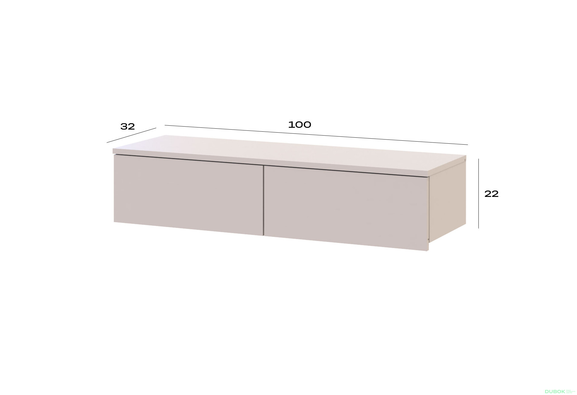 Fotografia 5 - Toaletný stolík Levía kašmír 2š 100x32x22