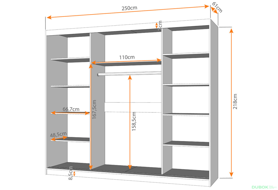 Fotografia 3 - Skriňa Albumy bez zrkadla dub sonoma