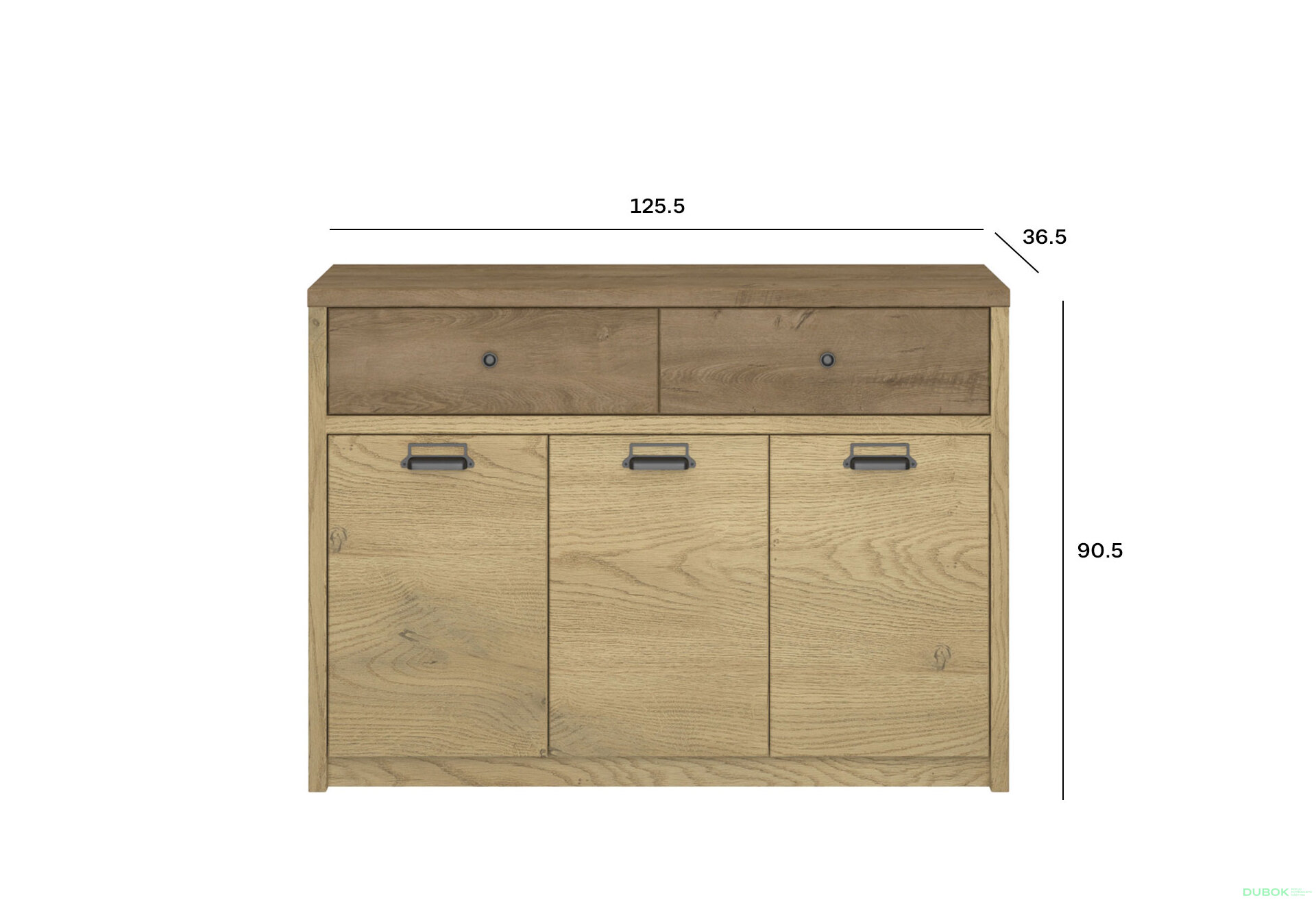 Fotografia 4 - Komoda 3d2s dub cremona / dub lefkas Denzel