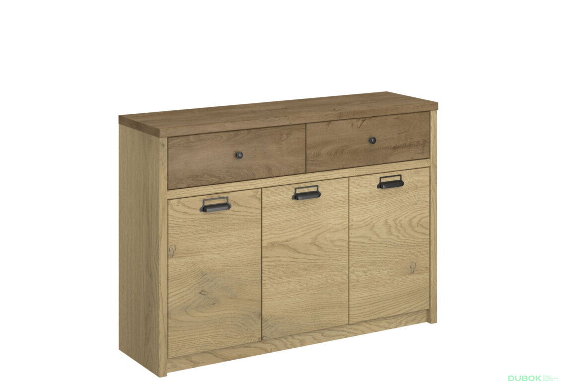 Fotografia 3 - Komoda 3d2s dub cremona / dub lefkas Denzel