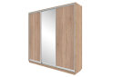 Fotografia 1 - Skriňa s posuvnými dverami 2200x2700x600 2DTD 1 zrkadlo Dub Sonoma, profil strieborný