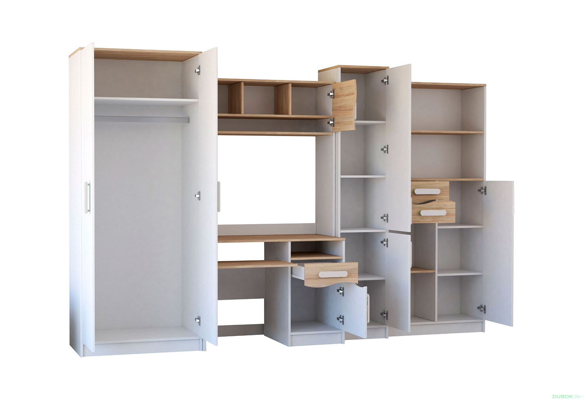 Fotografia 2 - Maciuś biely / dub sonoma, úchytky biely