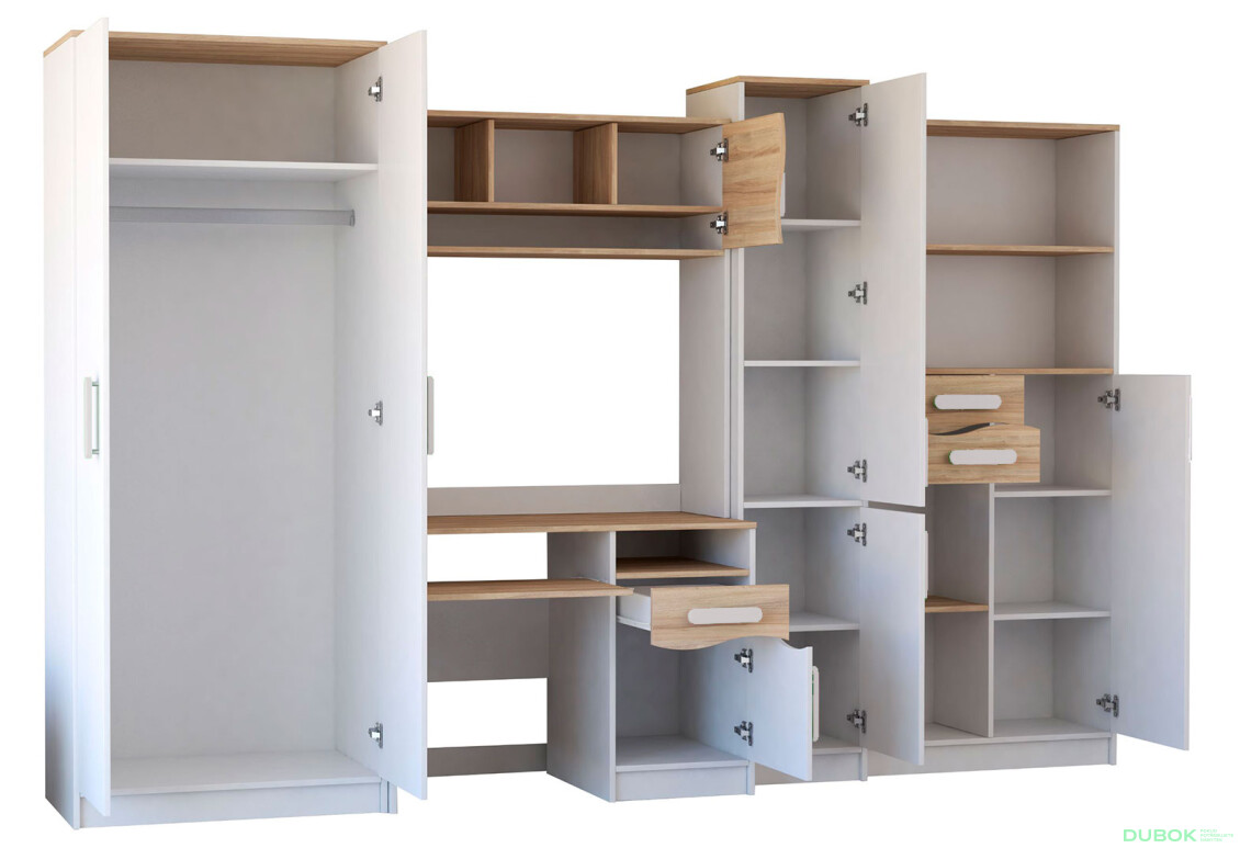 Fotografia 2 - Maciuś biely / dub sonoma, úchytky biely