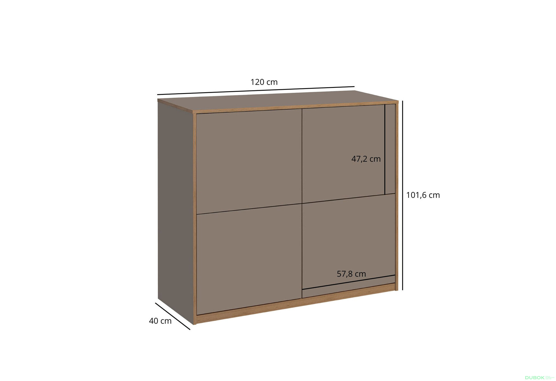 Fotografia 7 - Komoda 4d sivý kubanit Complex