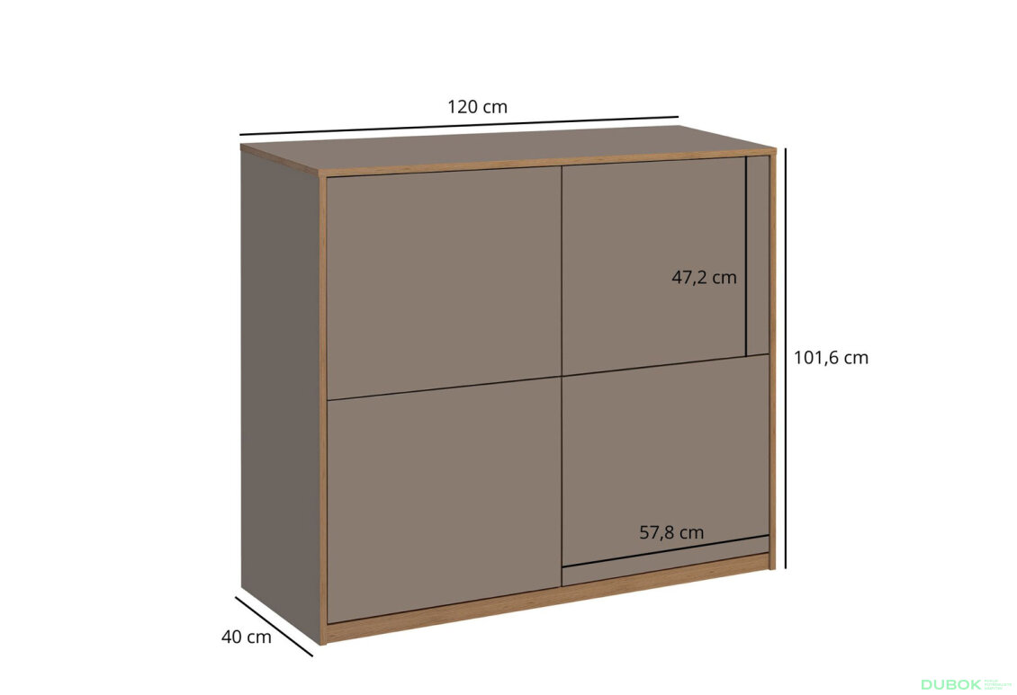 Fotografia 7 - Komoda 4d sivý kubanit Complex