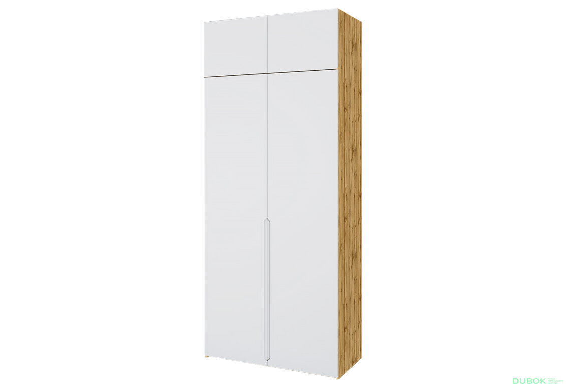 Skriňa Neapol 2D 100 s nadstavcom, dub appalačský / biela