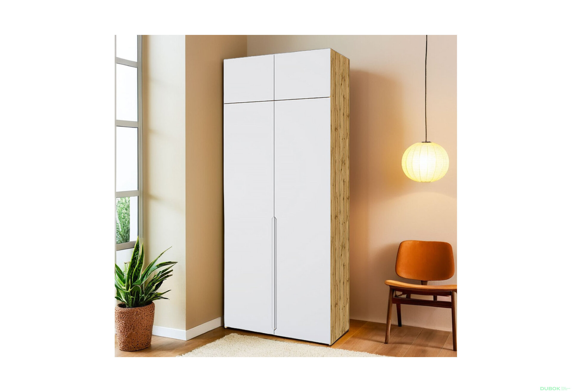 Fotografia 3 - Skriňa Neapol 2D 100 s nadstavcom, dub appalačský / biela