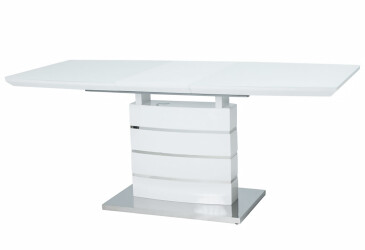 Stôl Leonardo 140(180)x80 biely lak