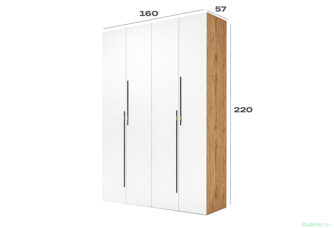 Fotografia 3 - Skriňa 4D 160 cm dub appalačský / nymphaea alba Space