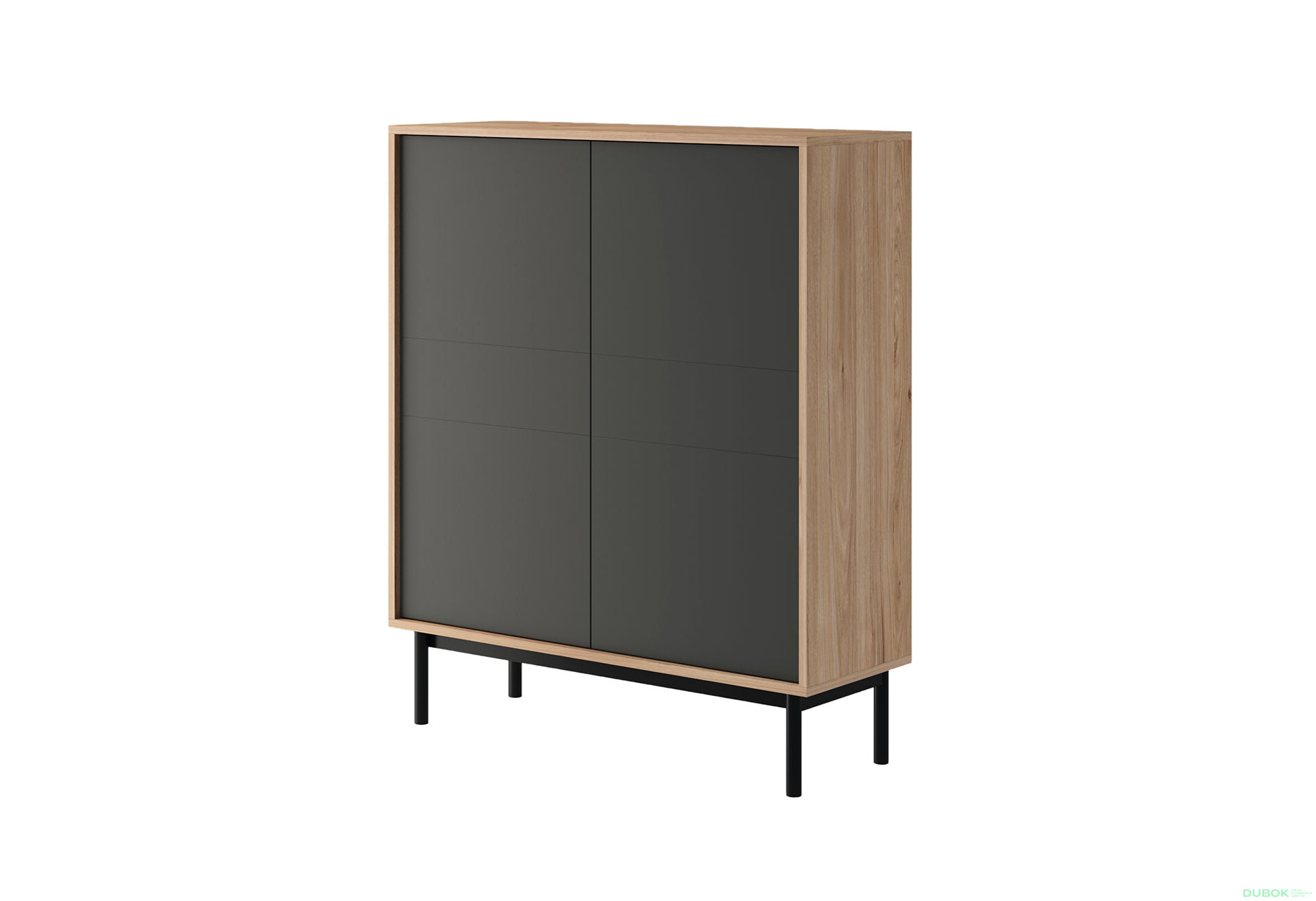 Fotografia 1 - Komoda BKD104 jackson hickory / grafit Basic