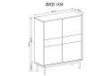 Fotografia 2 - Komoda BKD104 jackson hickory / grafit Basic