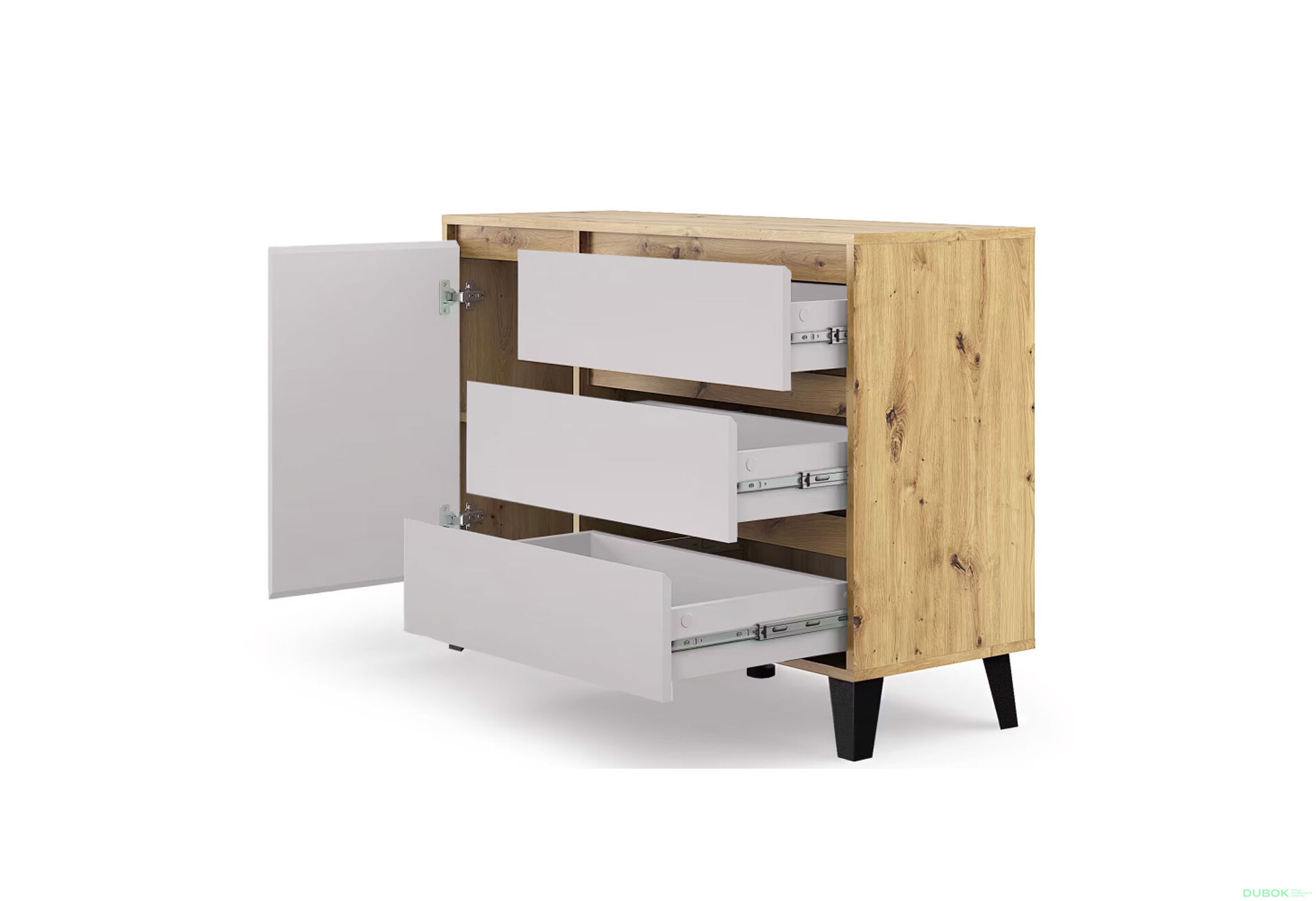 Fotografia 5 - Komoda Borg 1d3s dub artisan / kašmír