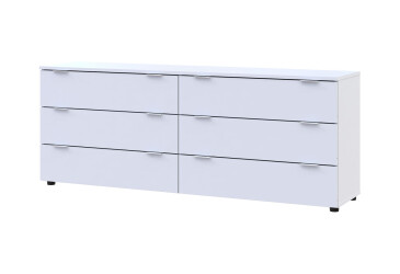 Komoda 9 6 zásuviek 160х38х62 biely