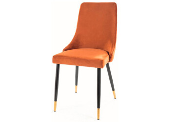 Stolička Piano Velvet škorica Bluvel 4215, kov čierny / zlatý