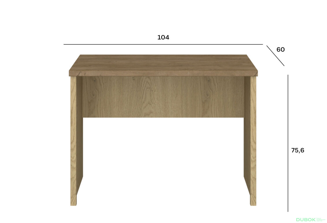 Fotografia 4 - Písací stôl dub cremona / dub lefkas Denzel