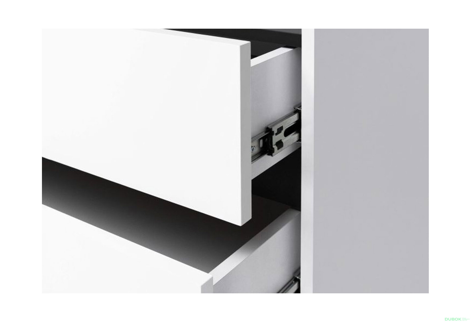 Fotografia 5 - Komoda 1dv 4šx biely supermat, antracit Duo