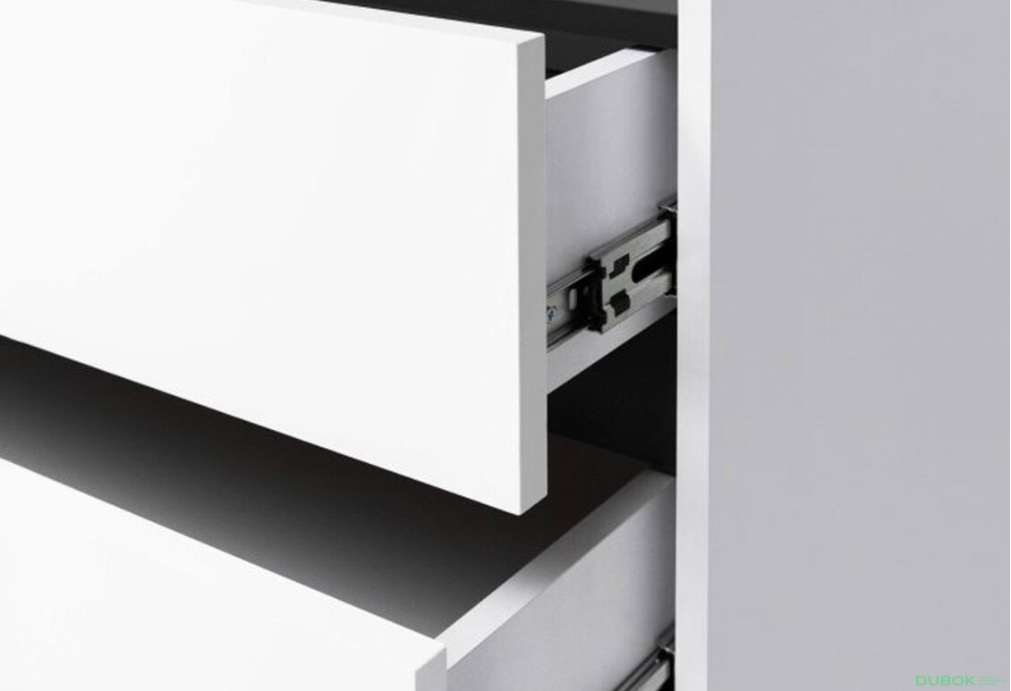 Fotografia 5 - Komoda 1dv 4šx biely supermat, antracit Duo