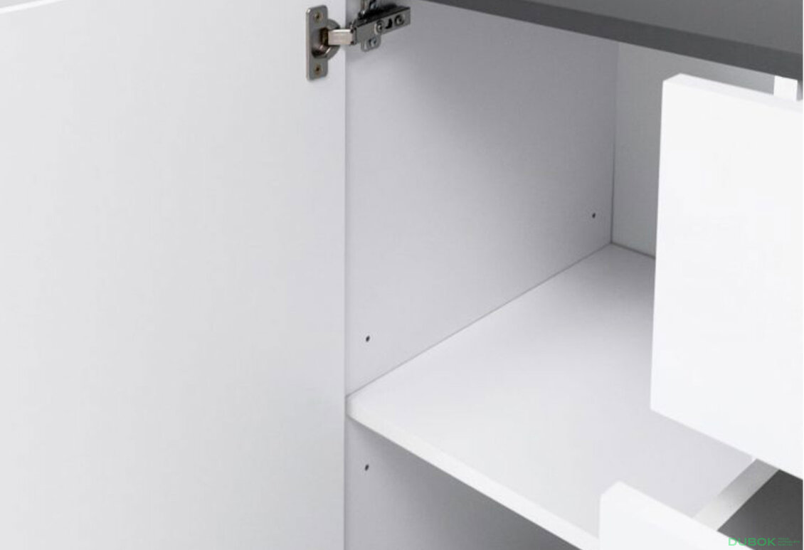 Fotografia 6 - Komoda 1dv 4šx biely supermat, antracit Duo