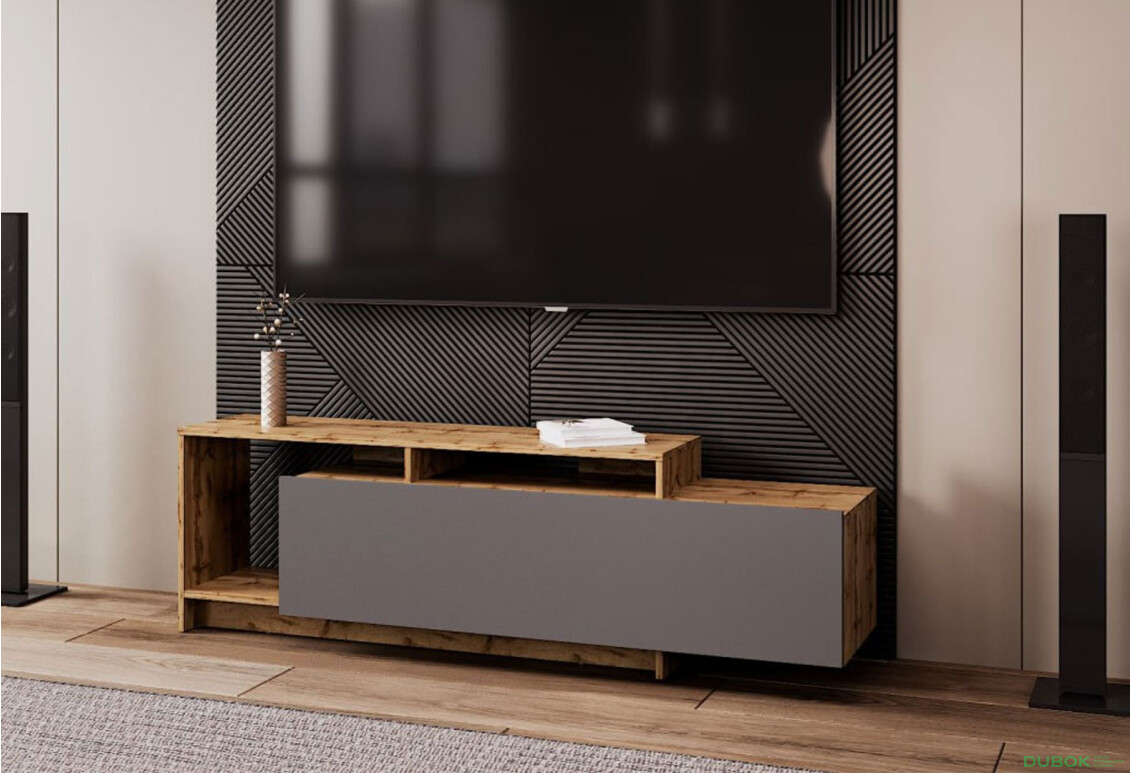 Fotografia 4 - TV stolík U2 tajo / grafit drevotrieska 160x38x48