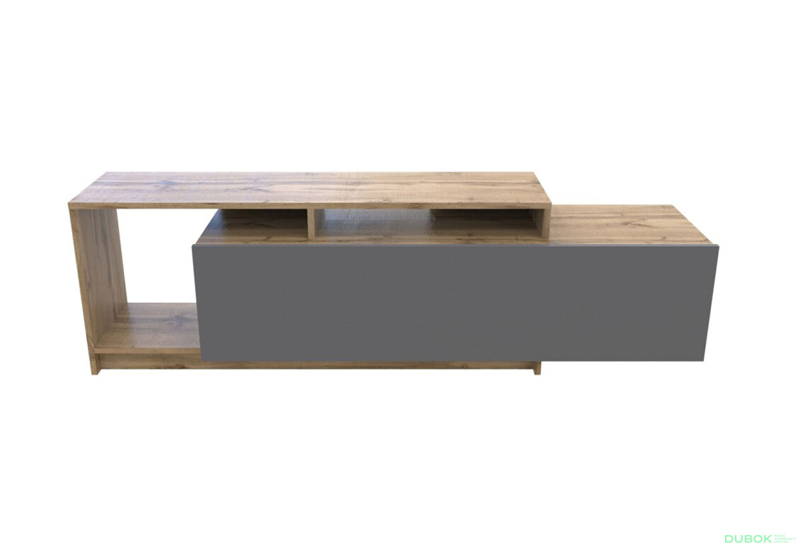 TV stolík U2 tajo / grafit drevotrieska 160x38x48 - Fotografia 5 Fotografia 5 - TV stolík U2 tajo / grafit drevotrieska 160x38x48