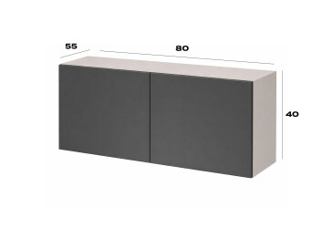 Fotografia Nadstavec na skriňu 80 cm kašmír / grafit