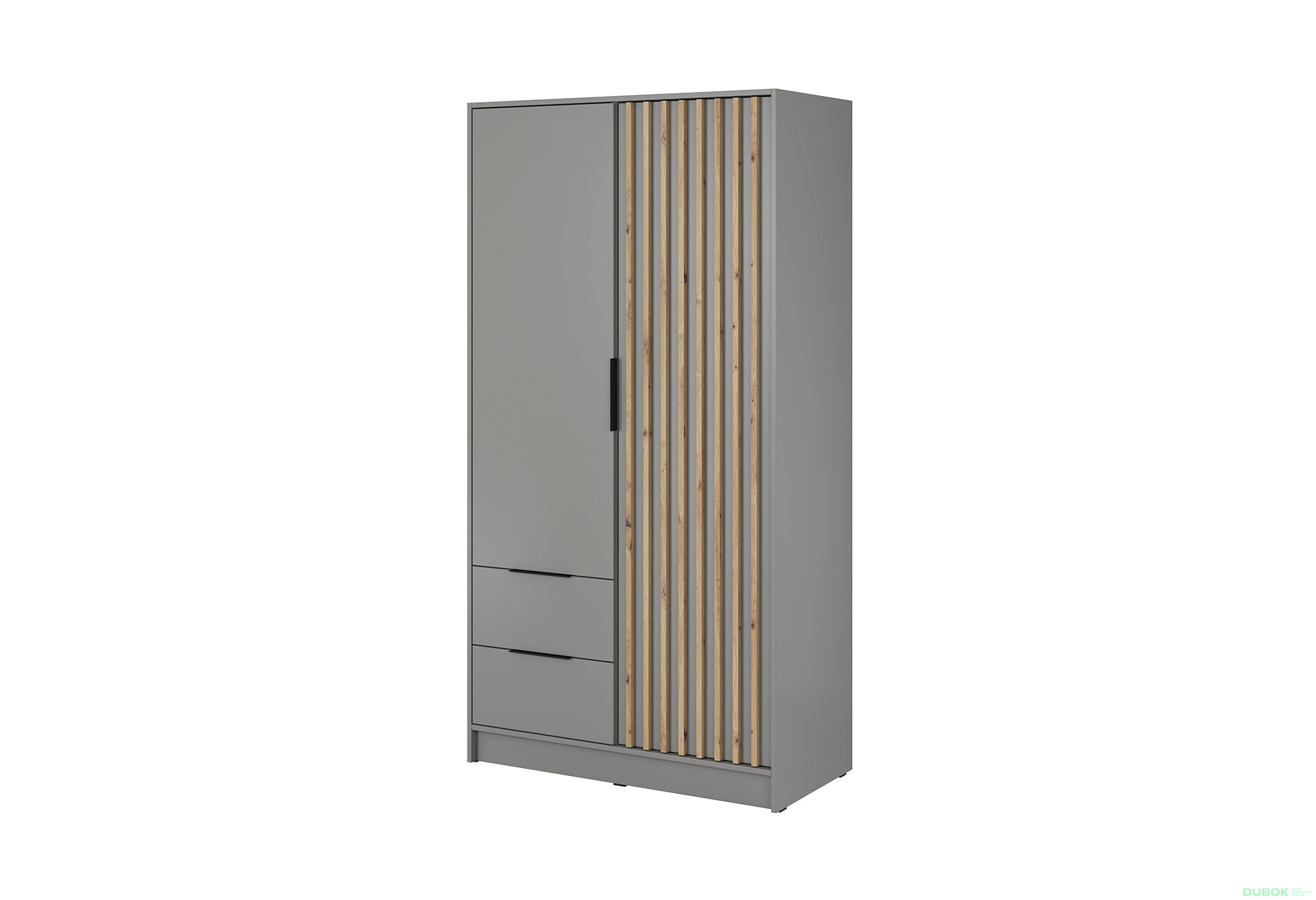 Skriňa 2D bez zrkadla šedá Nelly - Fotografia 1 Fotografia 1 - Skriňa 2D bez zrkadla šedá Nelly