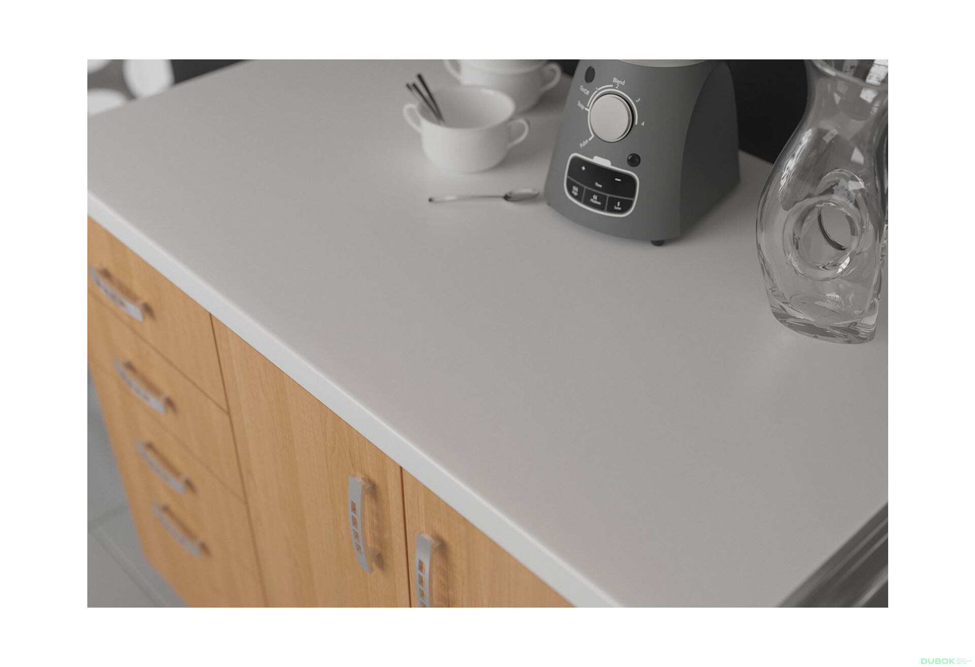 Fotografia 3 - Pracovná doska Biely 260x60x0.28 cm Storaz-Lempert