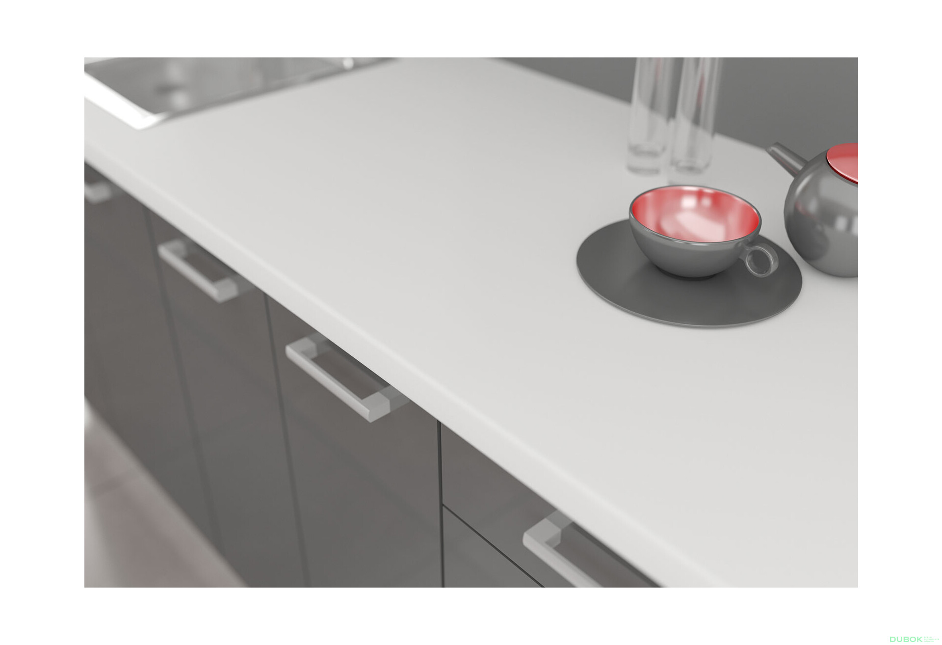 Fotografia 2 - Pracovná doska Biely 260x60x0.28 cm Storaz-Lempert