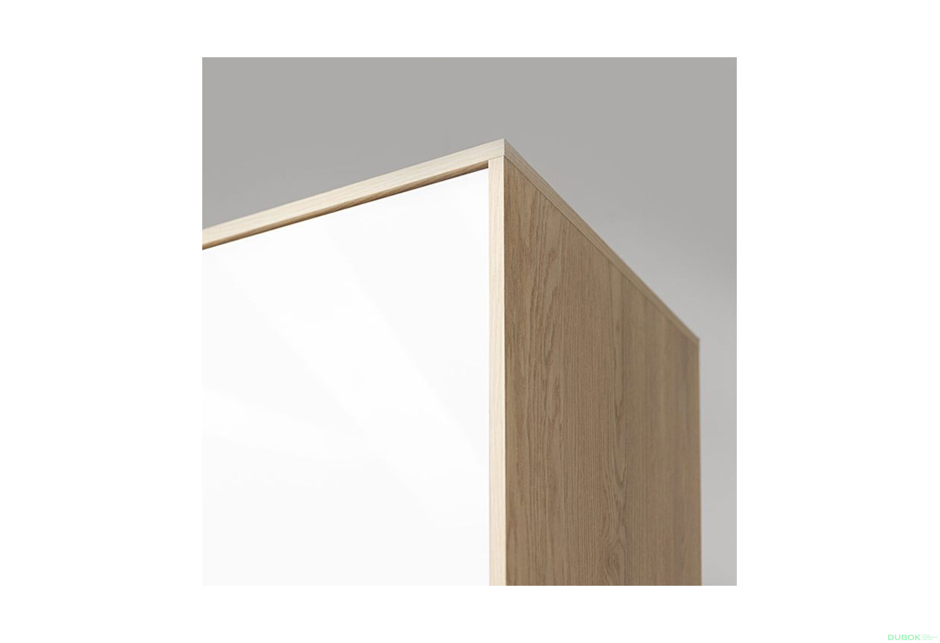 Fotografia 6 - Skriňa 2dc 2šx bez zrkadiel lesklá biela / dub cremona Olívia