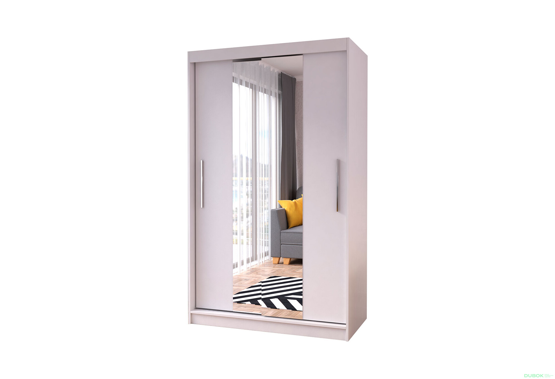 Fotografia 1 - Skriňa Neomi 01 so zrkadlom biela