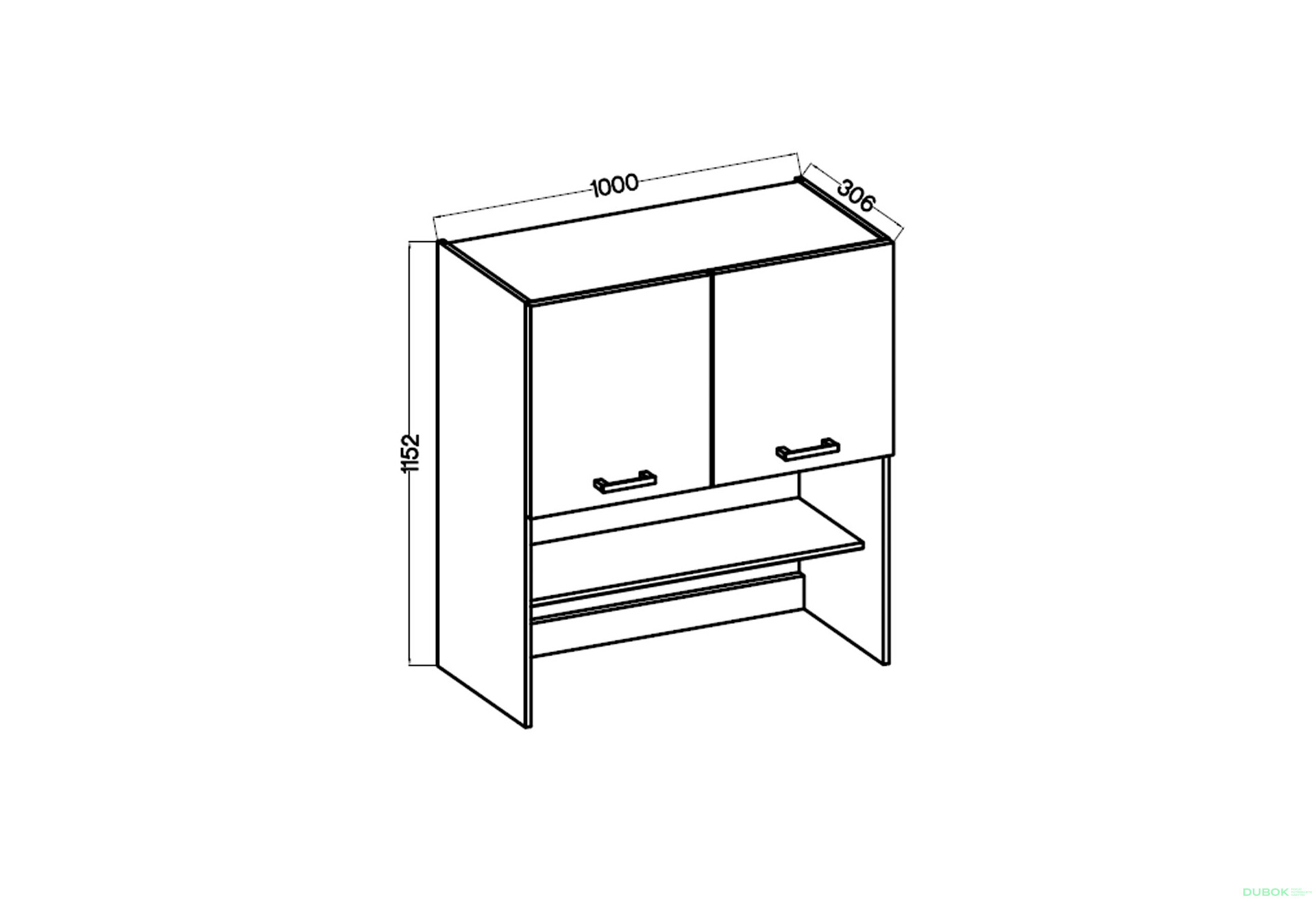 Fotografia 5 - Skriňa 1.0 m Maria Old Style / Matera, pracovná doska Matera
