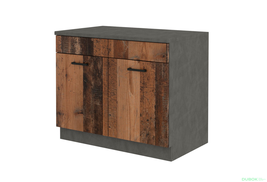 Skrinka SPUB 100 ZAP Maria Old Style / Matera, pracovná doska Matera