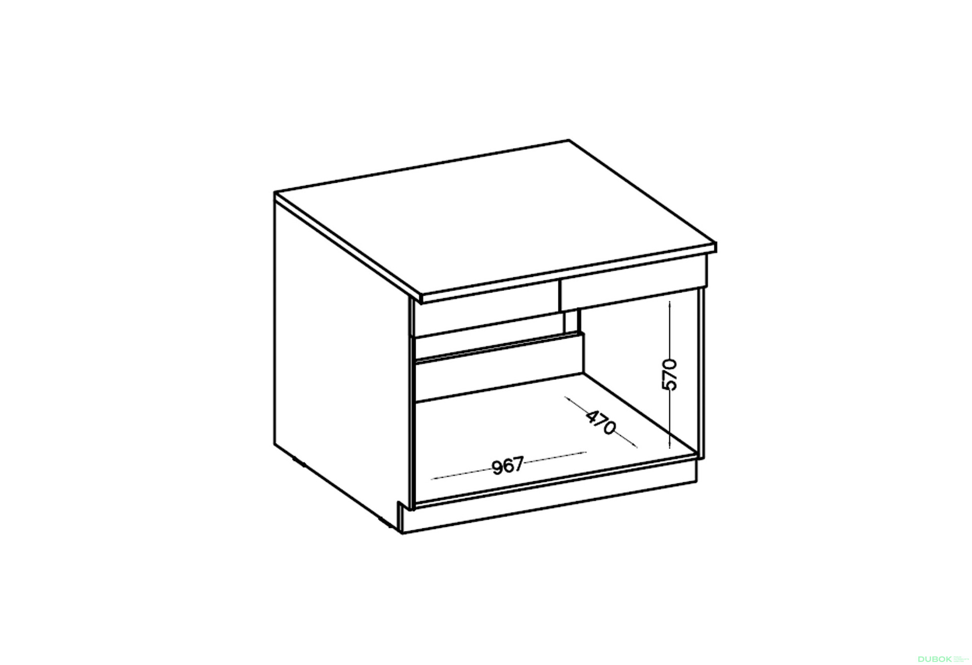 Fotografia 3 - Skrinka SPUB 100 ZAP Maria Old Style / Matera, pracovná doska Matera