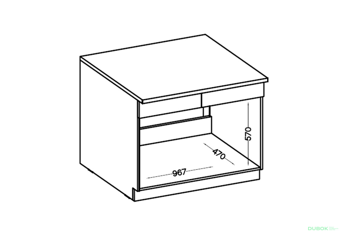 Fotografia 3 - Skrinka SPUB 100 ZAP Maria Old Style / Matera, pracovná doska Matera