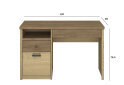 Fotografia 4 - Písací stôl 1d2s/120 dub cremona / dub lefkas Denzel