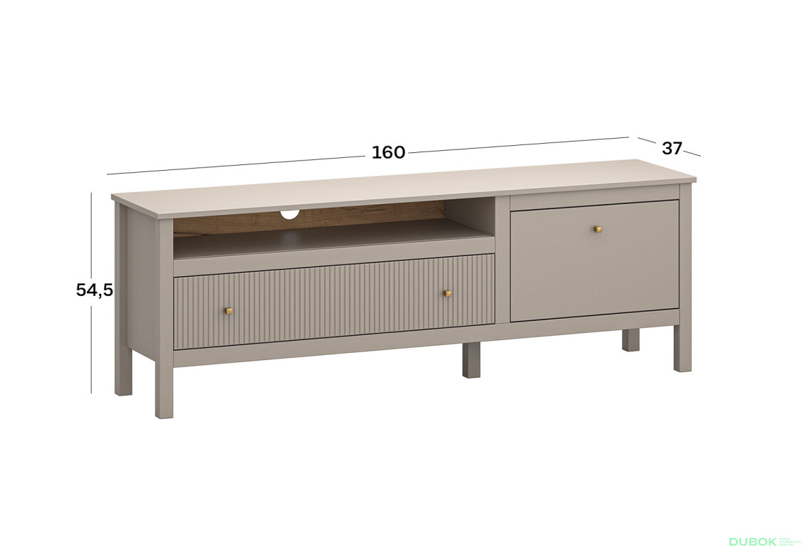 TV stolík 1d1s/160 (B) taupe Kleo - Fotografia 3 Fotografia 3 - TV stolík 1d1s/160 (B) taupe Kleo