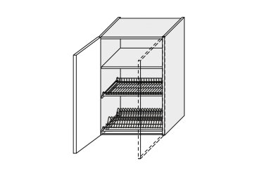 Vrchný 60VS/900 1dverová sušička Pro Blum+GTV ľavá